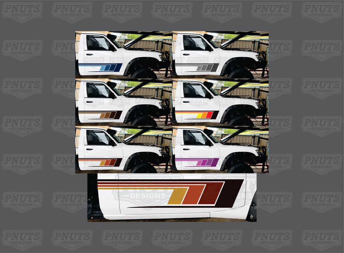 Single Cab Ute Retro Stripe Kit 1