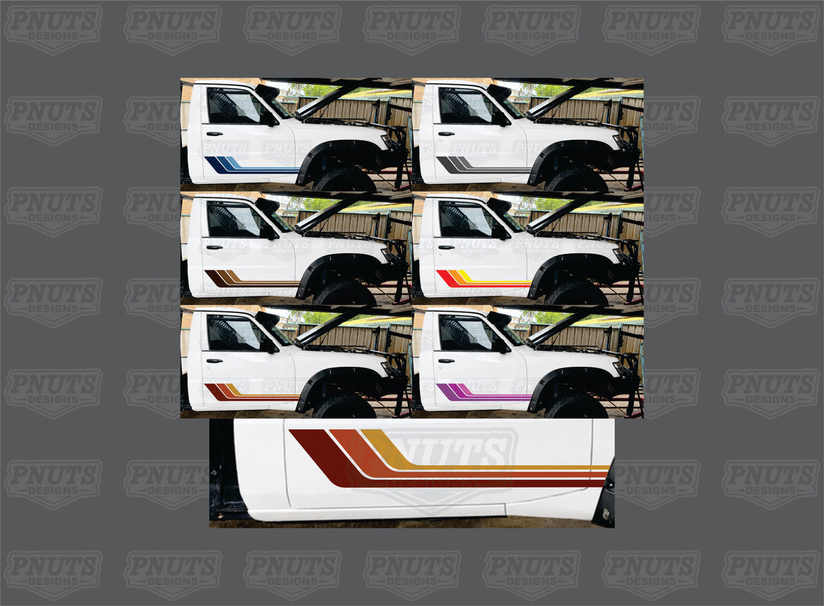 Single Cab Ute Retro Stripe Kit 2