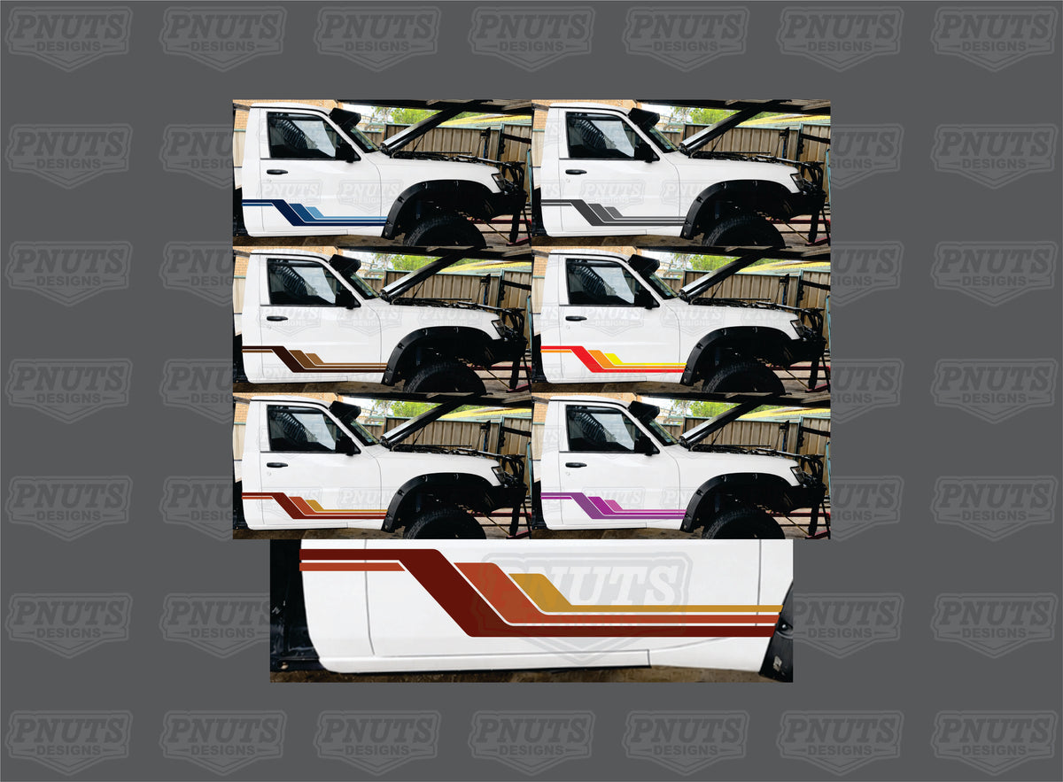 Single Cab Ute Retro Stripe Kit 3